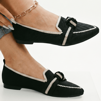Stylish Orthopedic Loafers for Women - Comfortable Slip-On Black Loafers