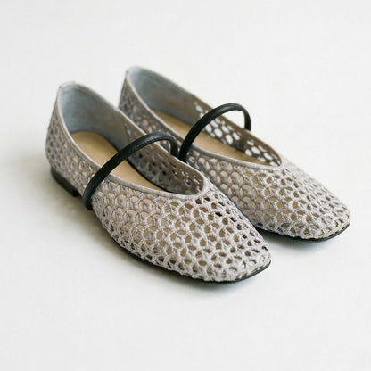 Stylish Summer Ballet Flats for Women with Square Toe Design