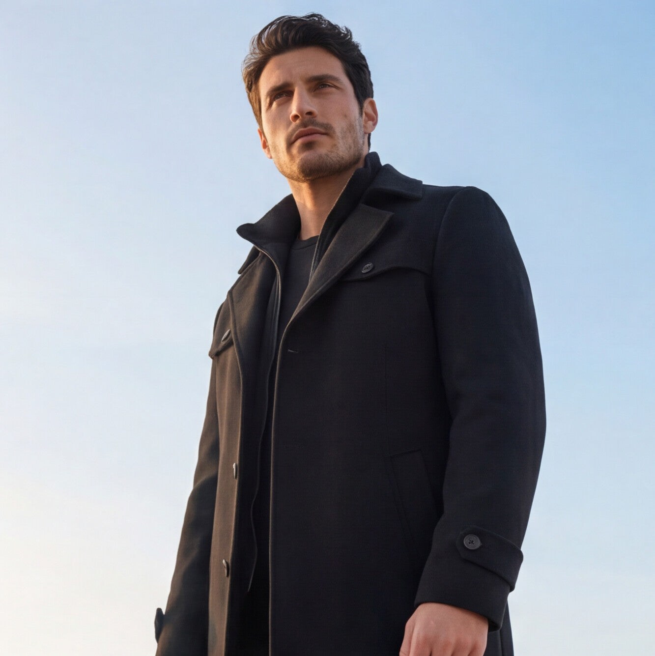 Stylish Tailored Men's Spring Overcoat