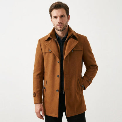Stylish Tailored Men's Spring Overcoat