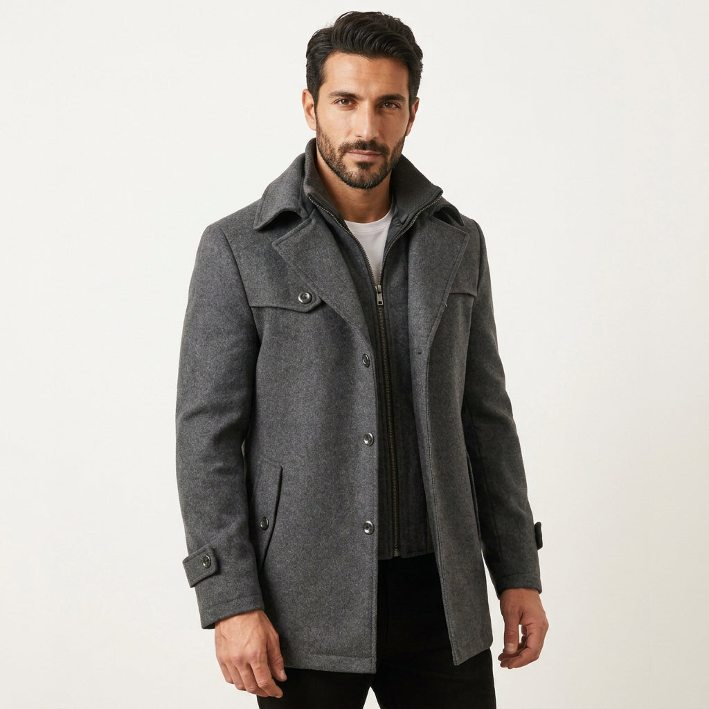 Stylish Tailored Men's Spring Overcoat