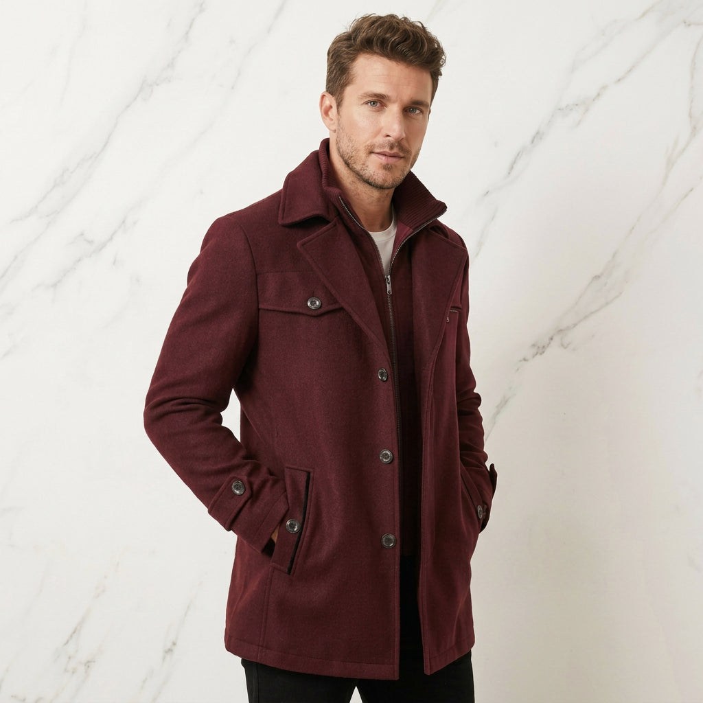Stylish Tailored Men's Spring Overcoat