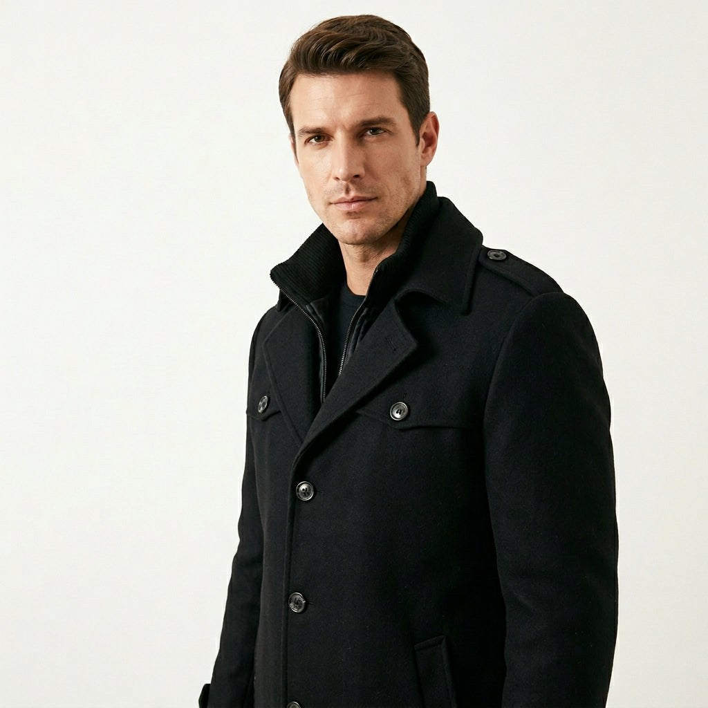 Stylish Tailored Men's Spring Overcoat