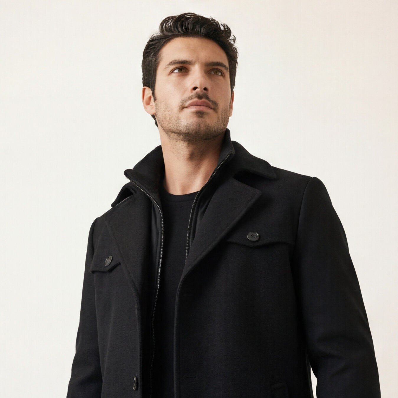 Stylish Tailored Men's Spring Overcoat
