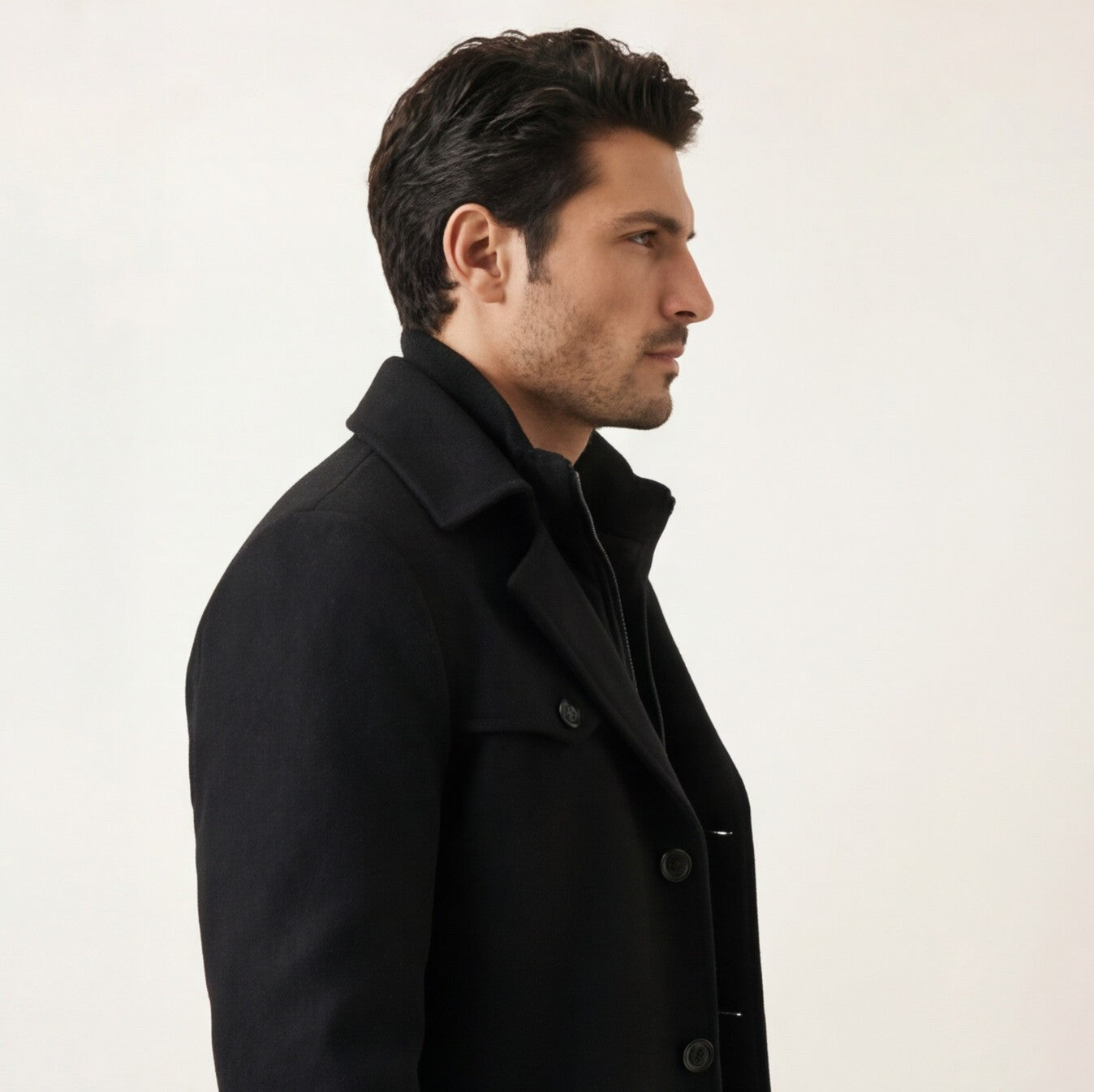 Stylish Tailored Men's Spring Overcoat