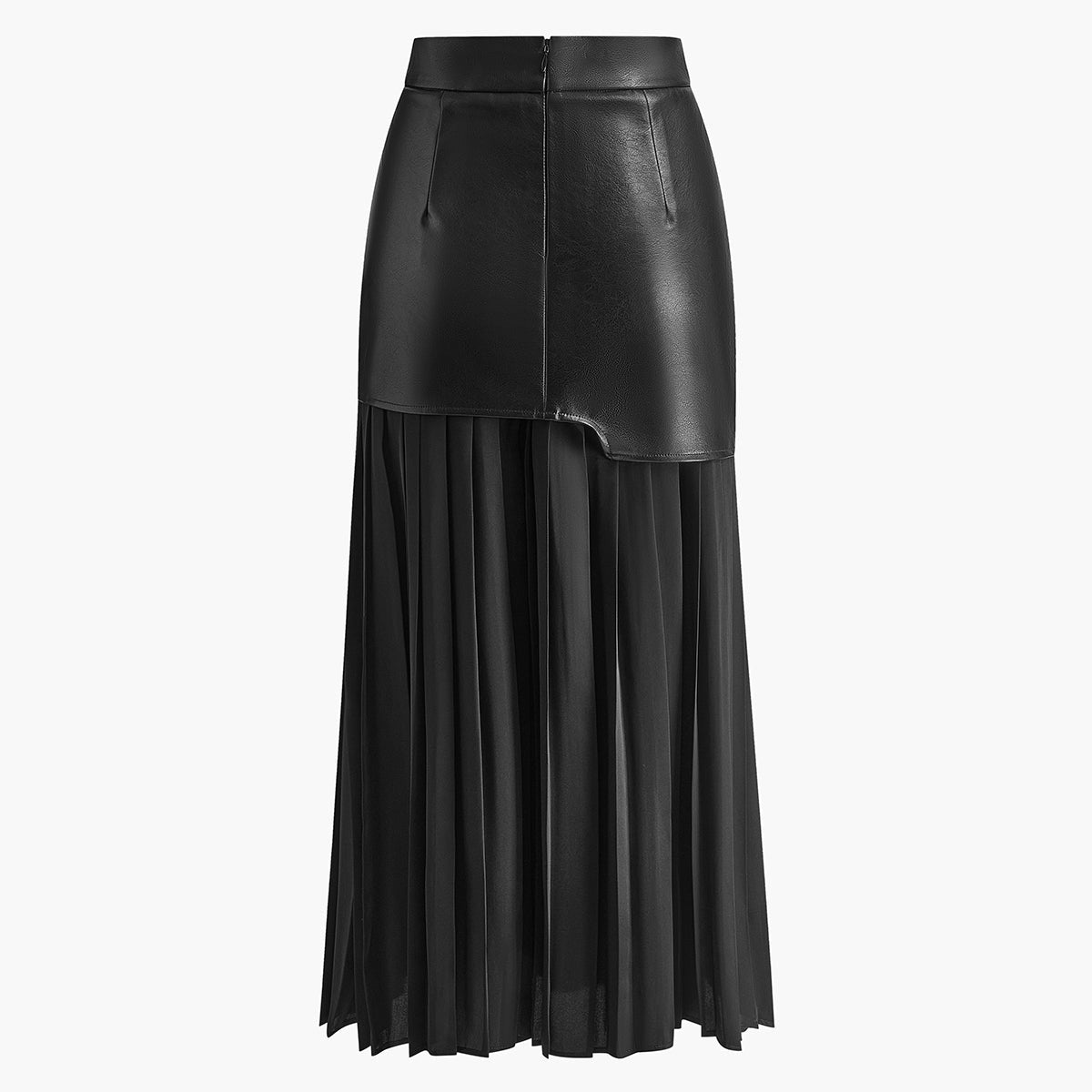 Stylish Asymmetric Faux Leather Maxi Skirt for Women 7