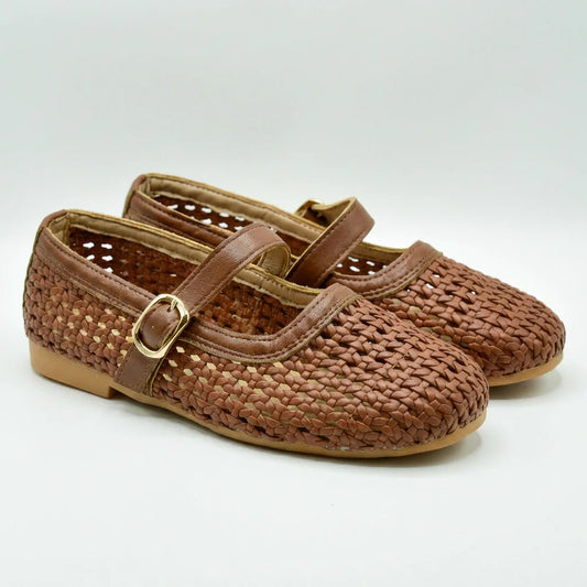 Stylish Black Women's Flats With Adjustable Buckle 0