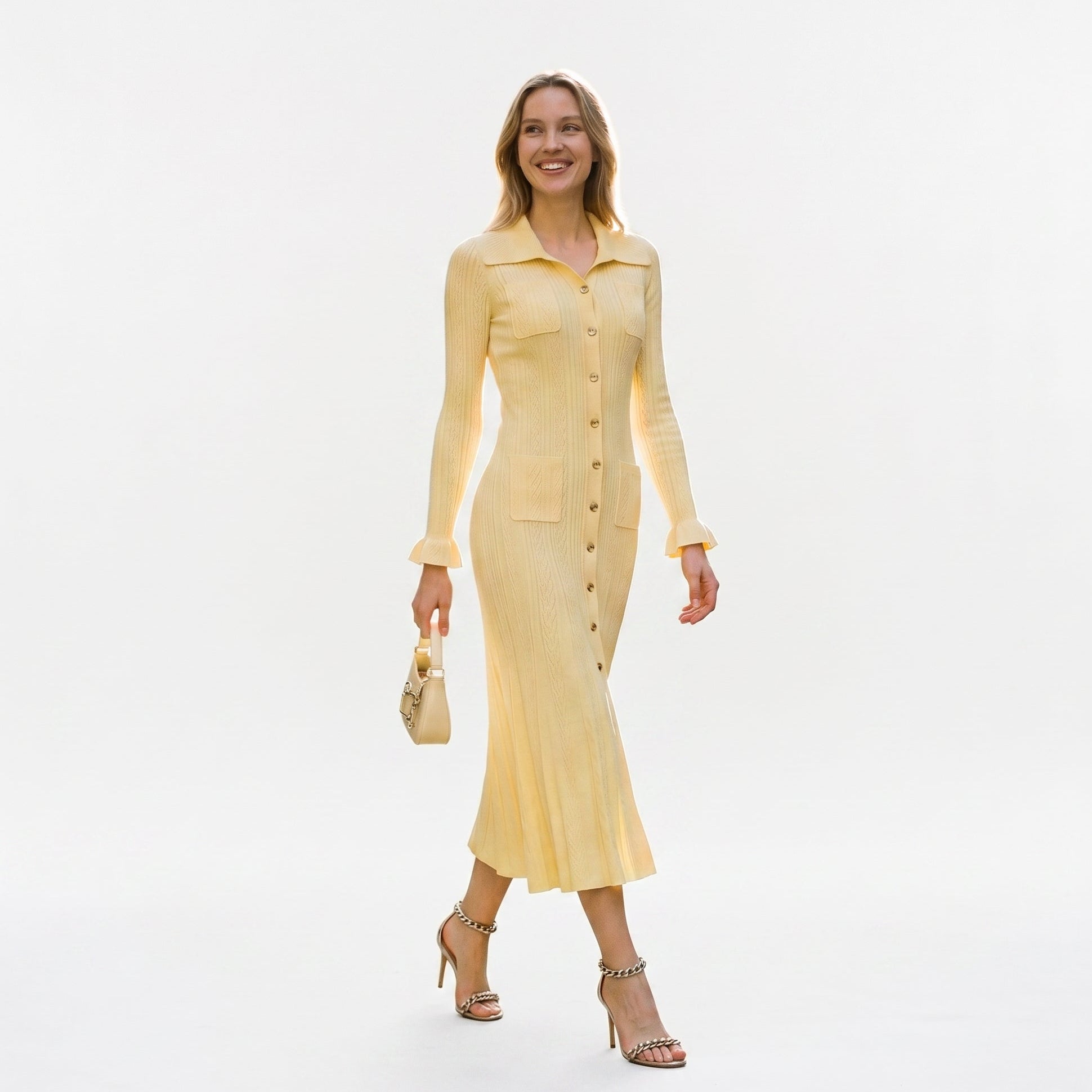Sylvie - Elegant Knit Summer Midi Dress DONE