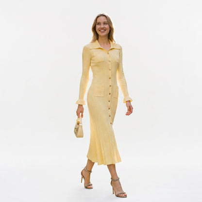 Sylvie - Elegant Knit Summer Midi Dress DONE
