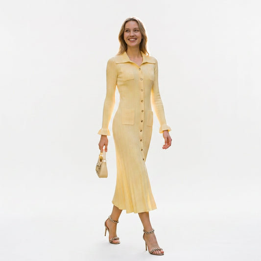 Sylvie - Elegant Knit Summer Midi Dress DONE