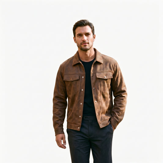 T4, T11 Michaell - Premium Brown Leather Jacket for Men DONE 06-22-2026