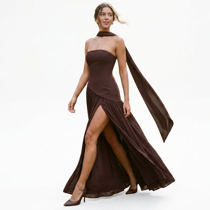 Talia - Elegant Strapless Maxi Dress DONE