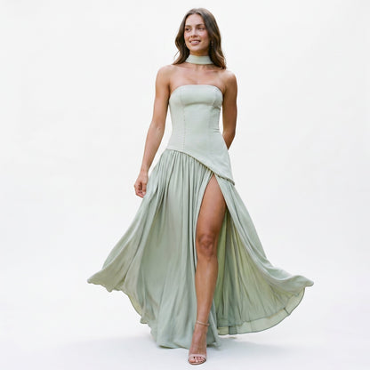 Talia - Elegant Strapless Maxi Dress DONE