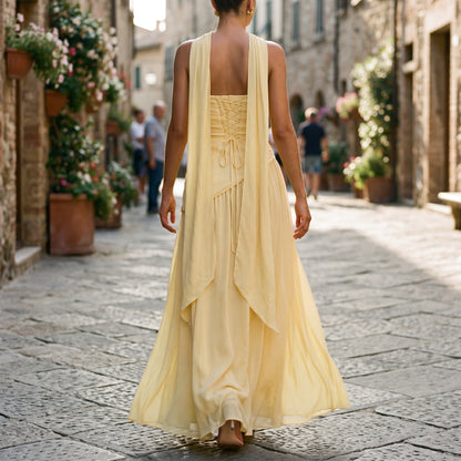 Talia - Elegant Strapless Maxi Dress DONE
