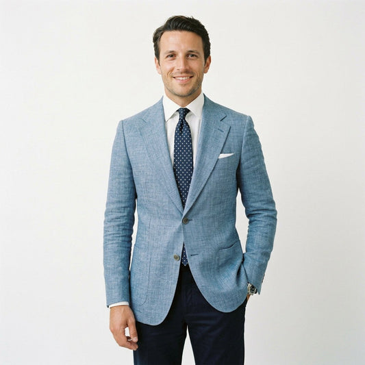 Textured Tailored Mens Blazer Jacket for Spring