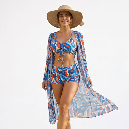 Thea - Stylish High Waist Bikini Set with Kimono DONE 05-21-2026