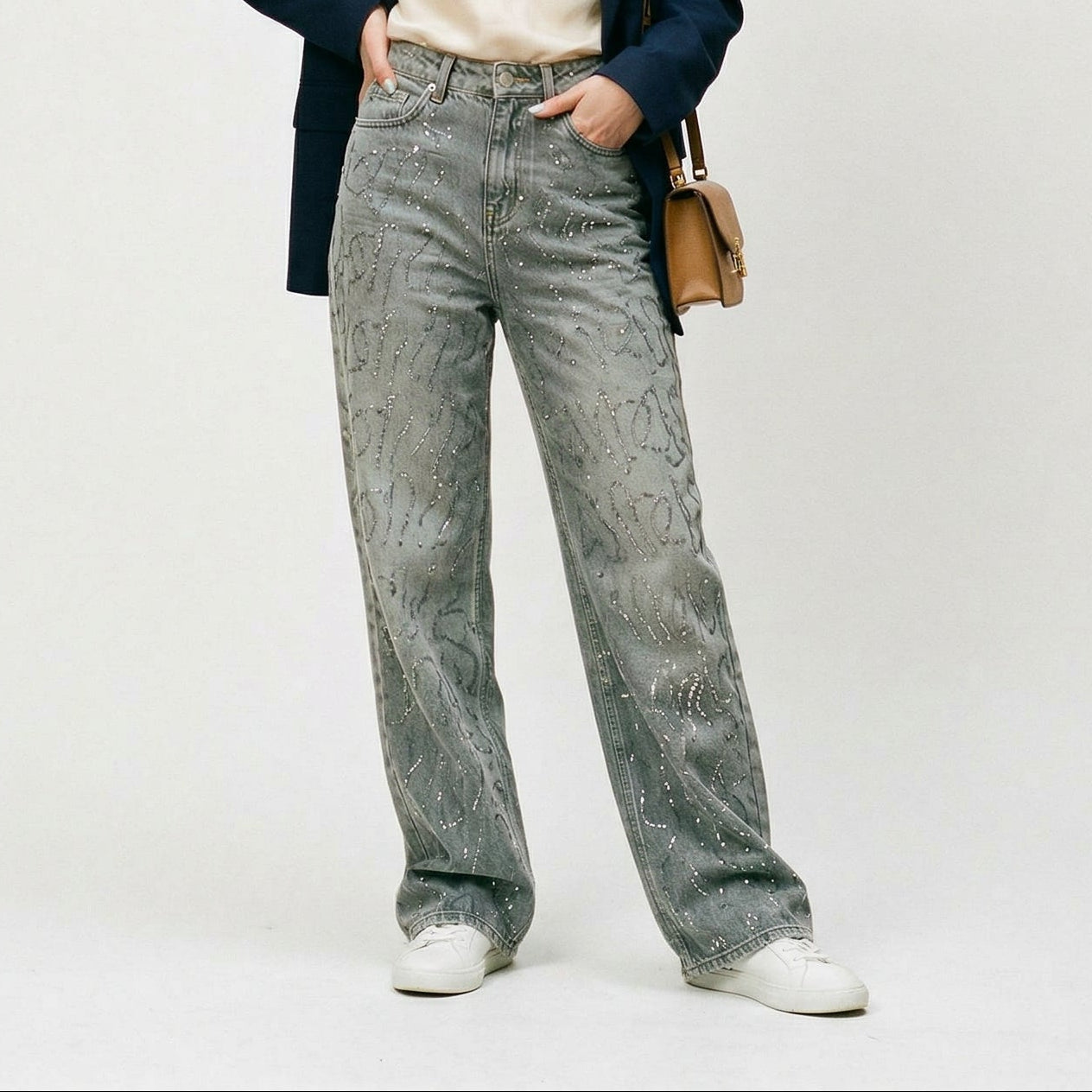 Trendy Wide Leg Denim Pants for Women
