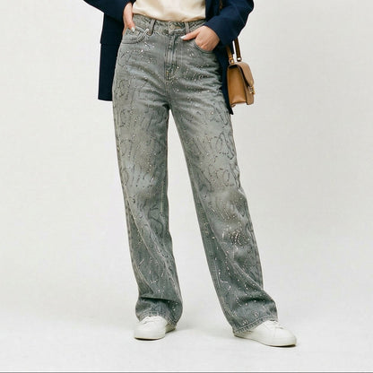 Trendy Wide Leg Denim Pants for Women