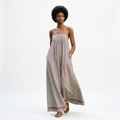 Tuca - Elegant Striped Maxi Dress for Women