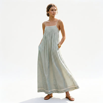 Tuca - Elegant Striped Maxi Dress for Women