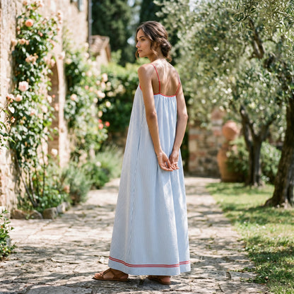 Tuca - Elegant Striped Maxi Dress for Women