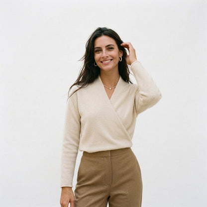 V-Neck Cashmere Sweater for Women