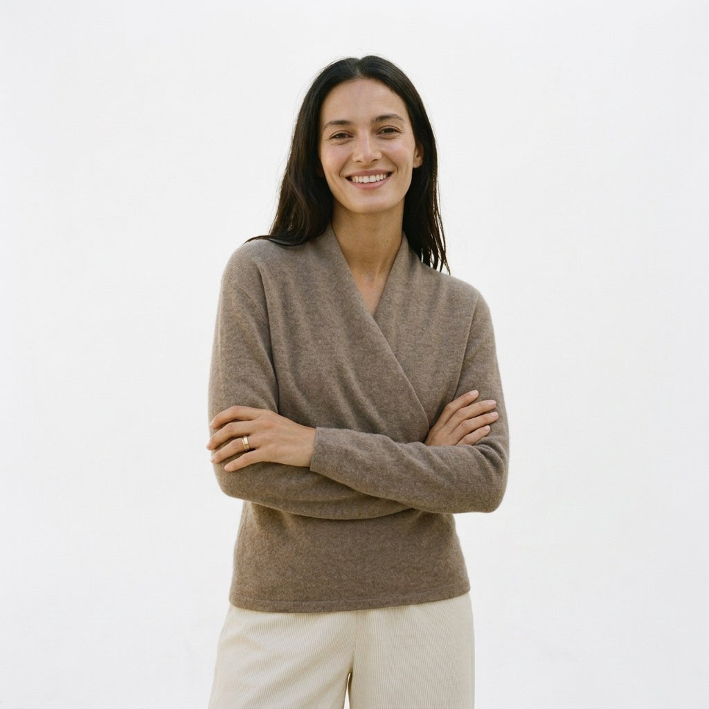 V-Neck Cashmere Sweater for Women
