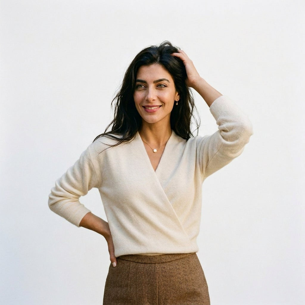 V-Neck Cashmere Sweater for Women