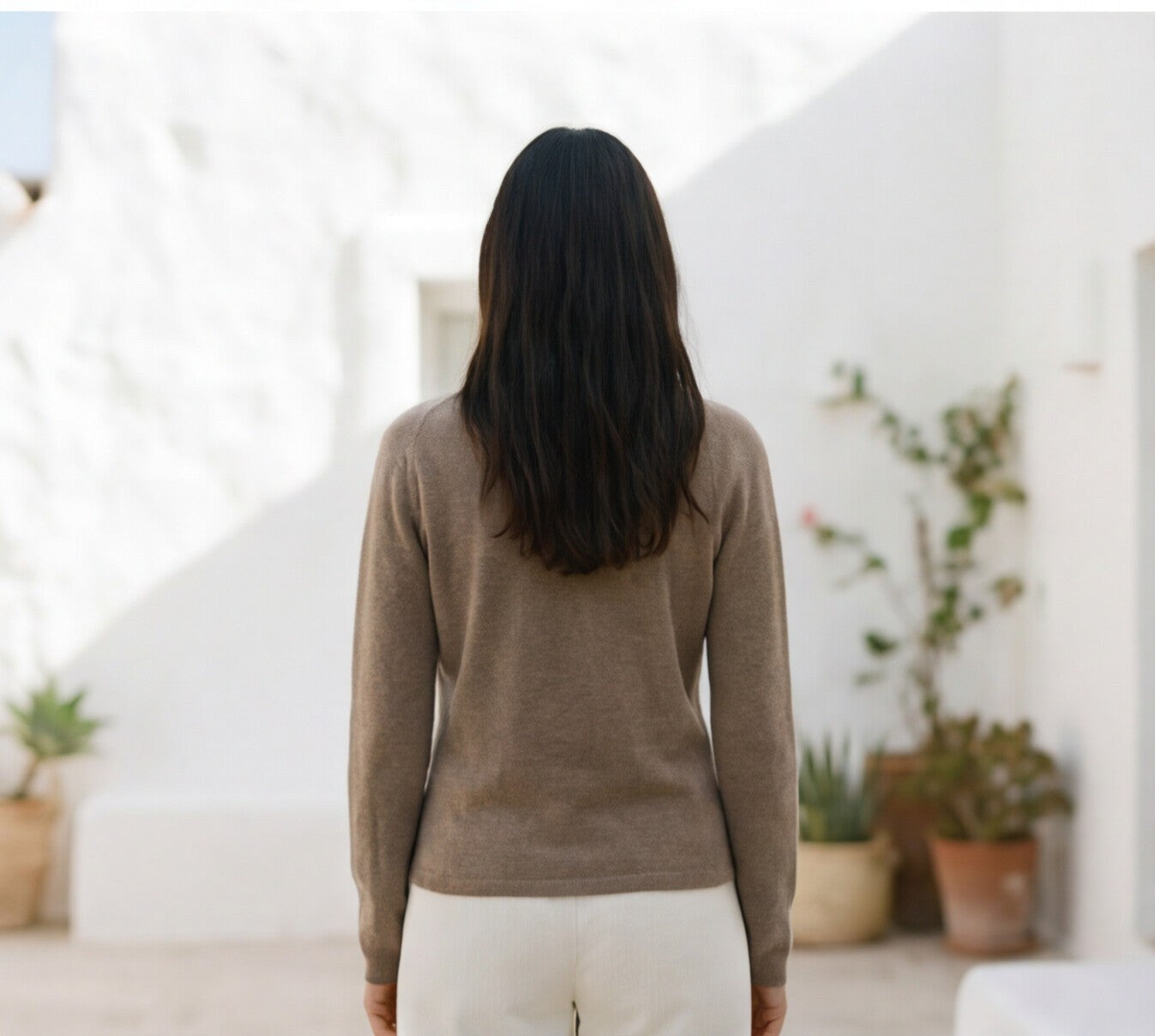 V-Neck Cashmere Sweater for Women