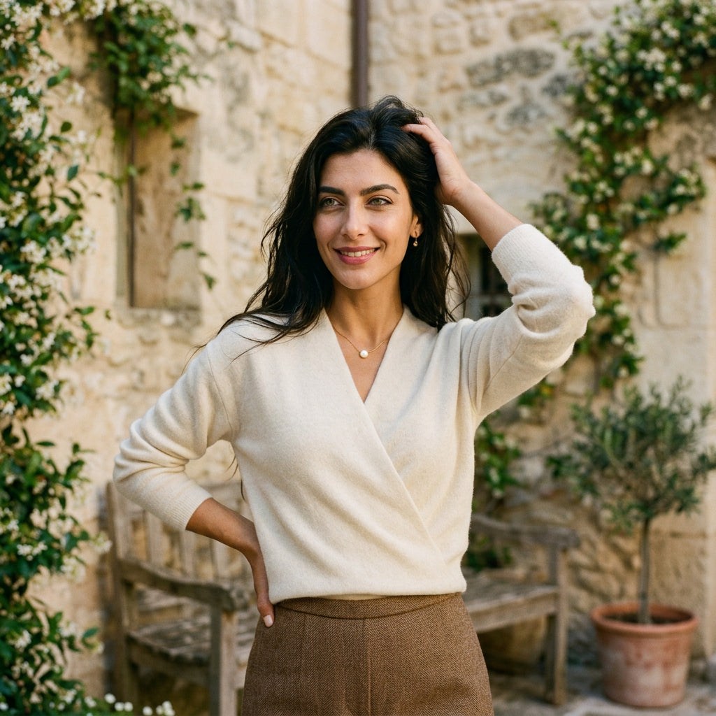 V-Neck Cashmere Sweater for Women