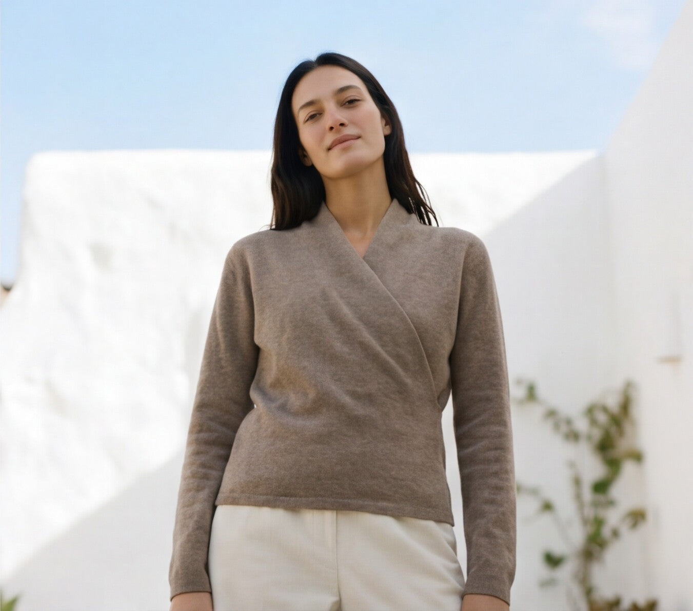 V-Neck Cashmere Sweater for Women