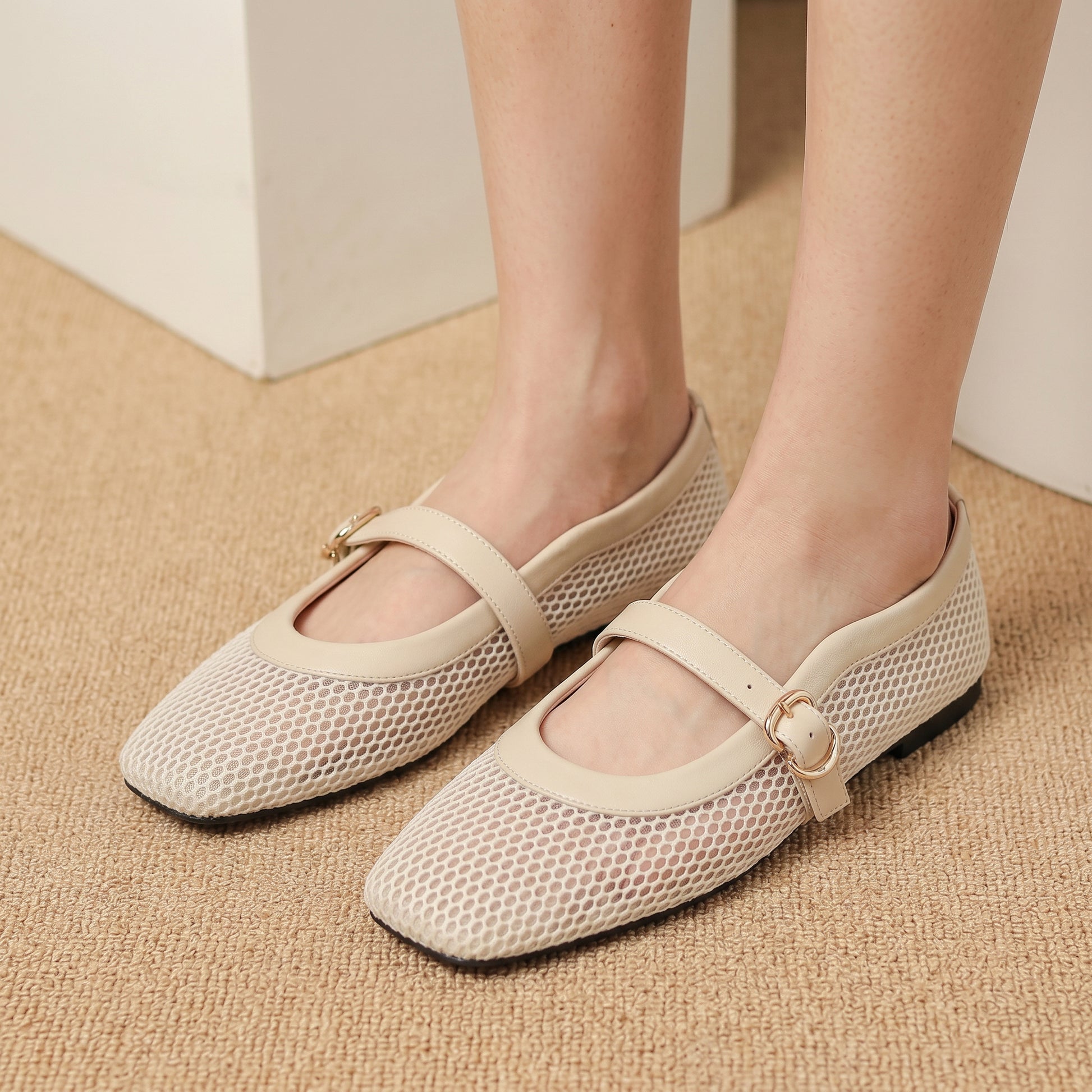 Valentina - Breathable Square Toe Ballet Flats for Women DONE 05-08-2026