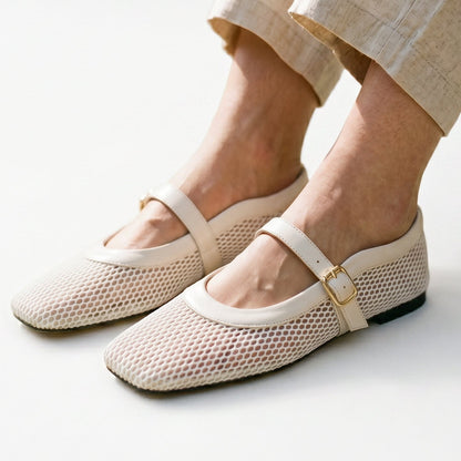 Valentina - Breathable Square Toe Ballet Flats for Women DONE 05-08-2026