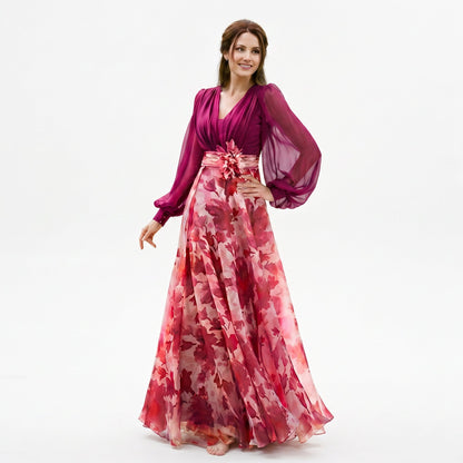 Valentina - Elegant Floral Print Maxi Dress DONE 05-23-2026