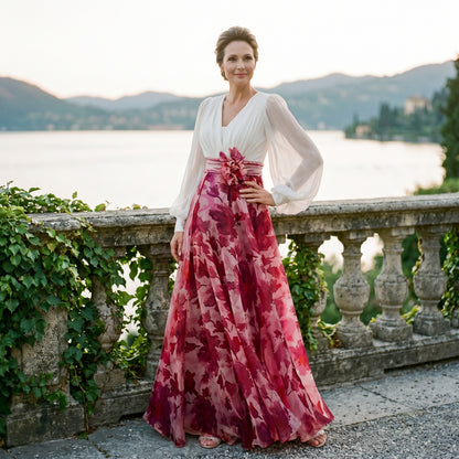 Valentina - Elegant Floral Print Maxi Dress DONE 05-23-2026