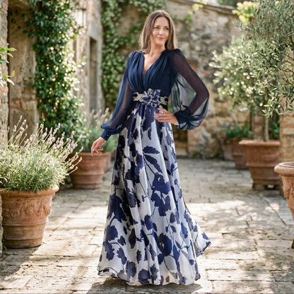 Valentina - Elegant Floral Print Maxi Dress DONE 05-23-2026