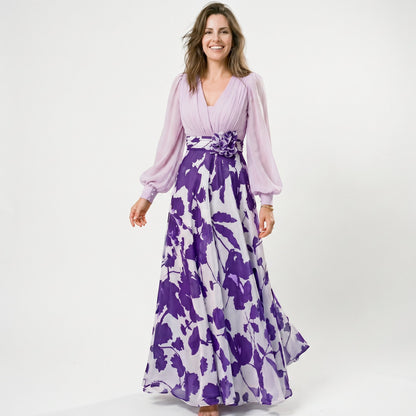 Valentina - Elegant Floral Print Maxi Dress DONE 05-23-2026