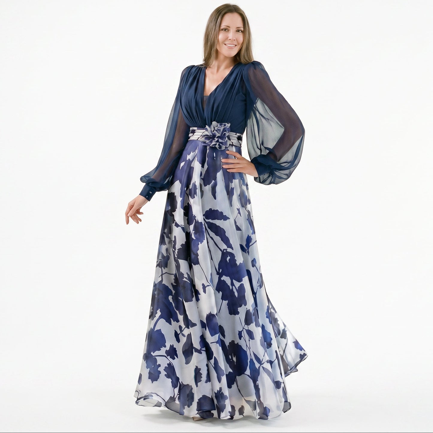 Valentina - Elegant Floral Print Maxi Dress DONE 05-23-2026