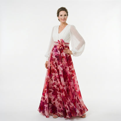 Valentina - Elegant Floral Print Maxi Dress DONE 05-23-2026