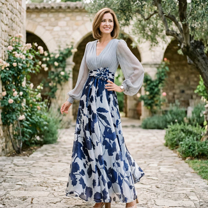 Valentina - Elegant Floral Print Maxi Dress DONE 05-23-2026