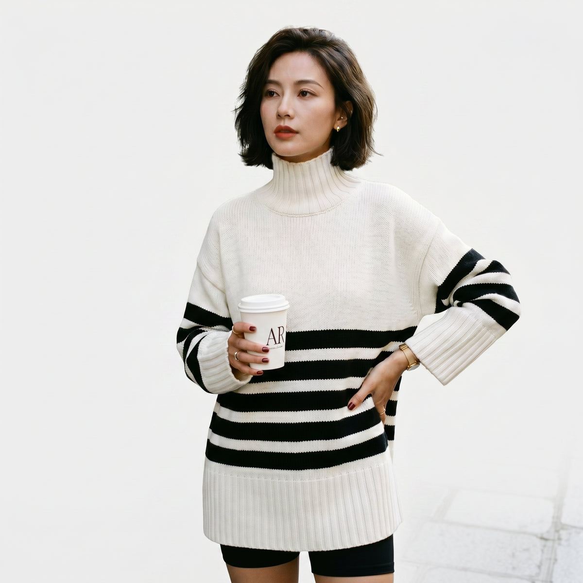 Valerie - Stylish Striped Mock Neck Sweater done 05-31-2026