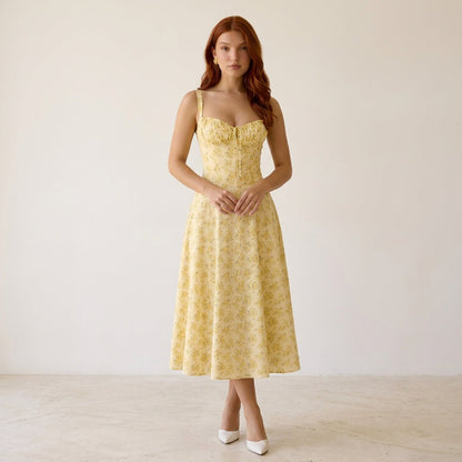 Vibrant Floral Summer Dress for Wedding Guests