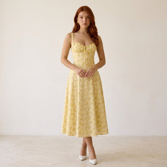 Vibrant Floral Summer Dress for Wedding Guests