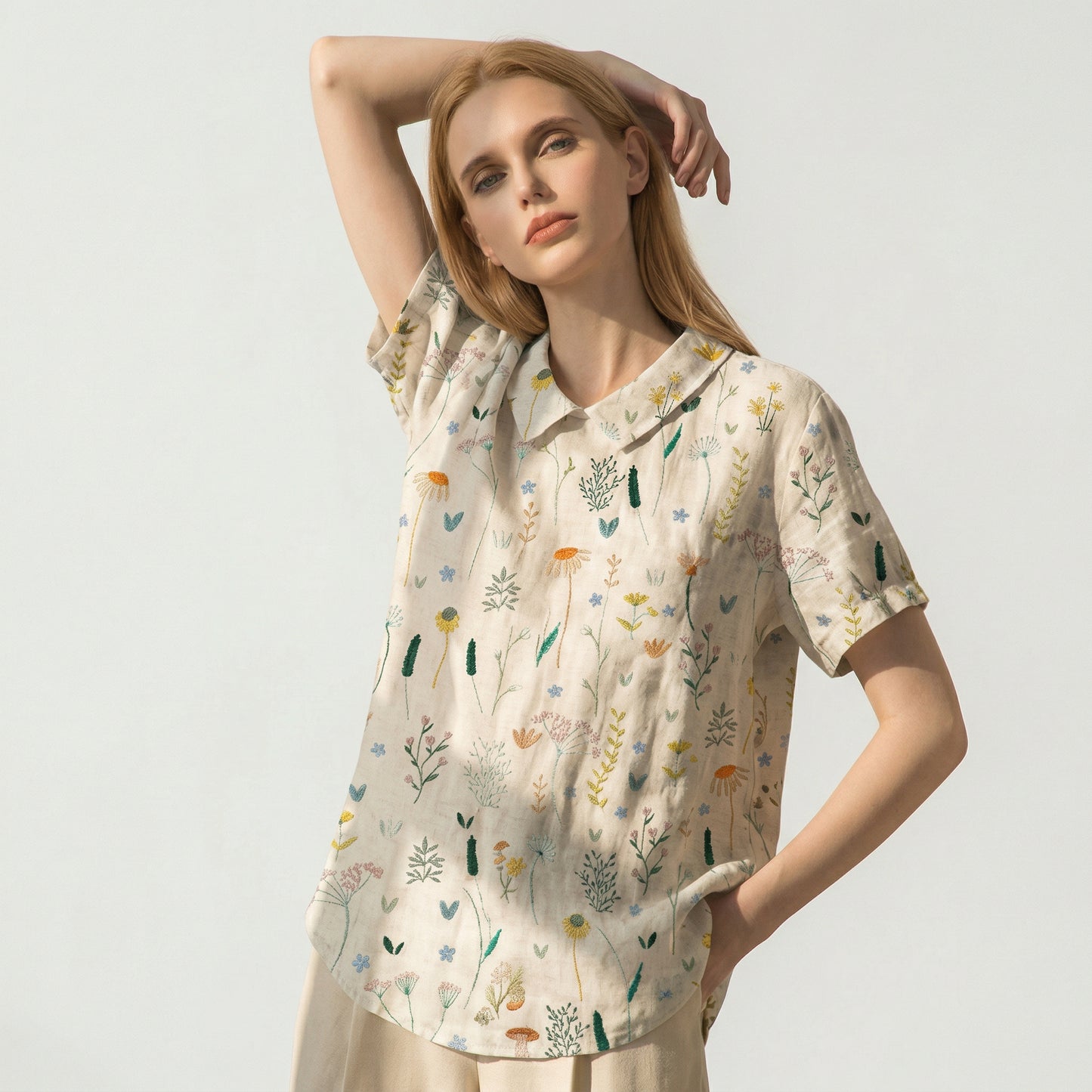 Vibrant Floral Women's Blouse for Summer Style