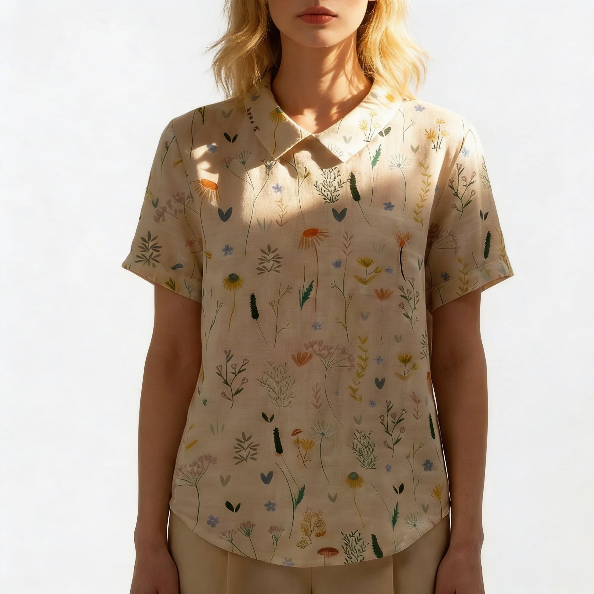 Vibrant Floral Women's Blouse for Summer Style