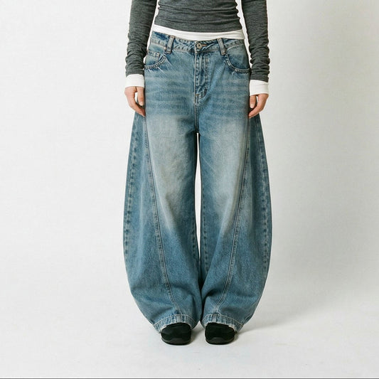 Vintage High Waisted Wide Leg Jeans for Women
