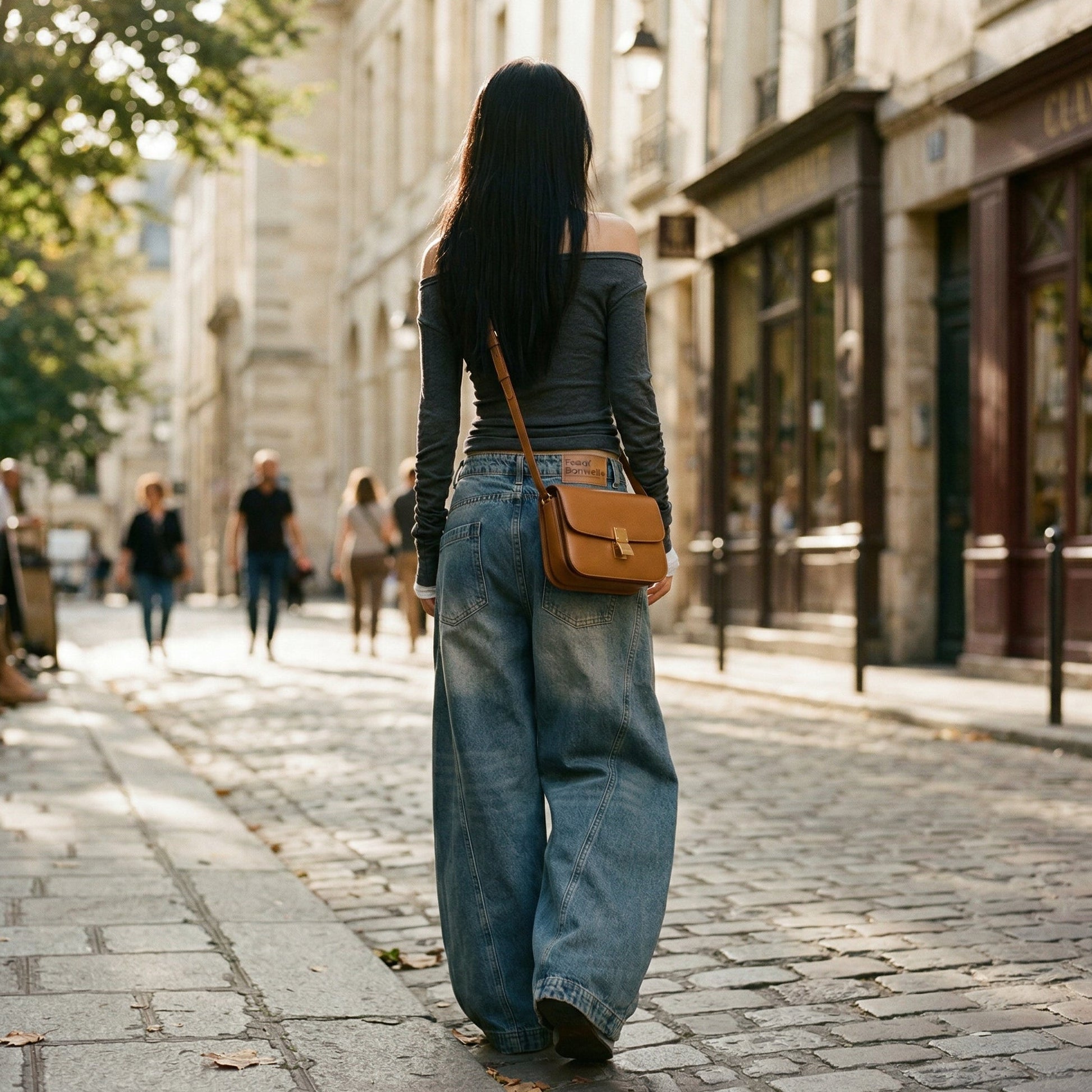 Vintage High Waisted Wide Leg Jeans for Women