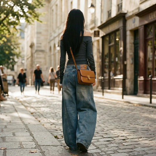 Vintage High Waisted Wide Leg Jeans for Women