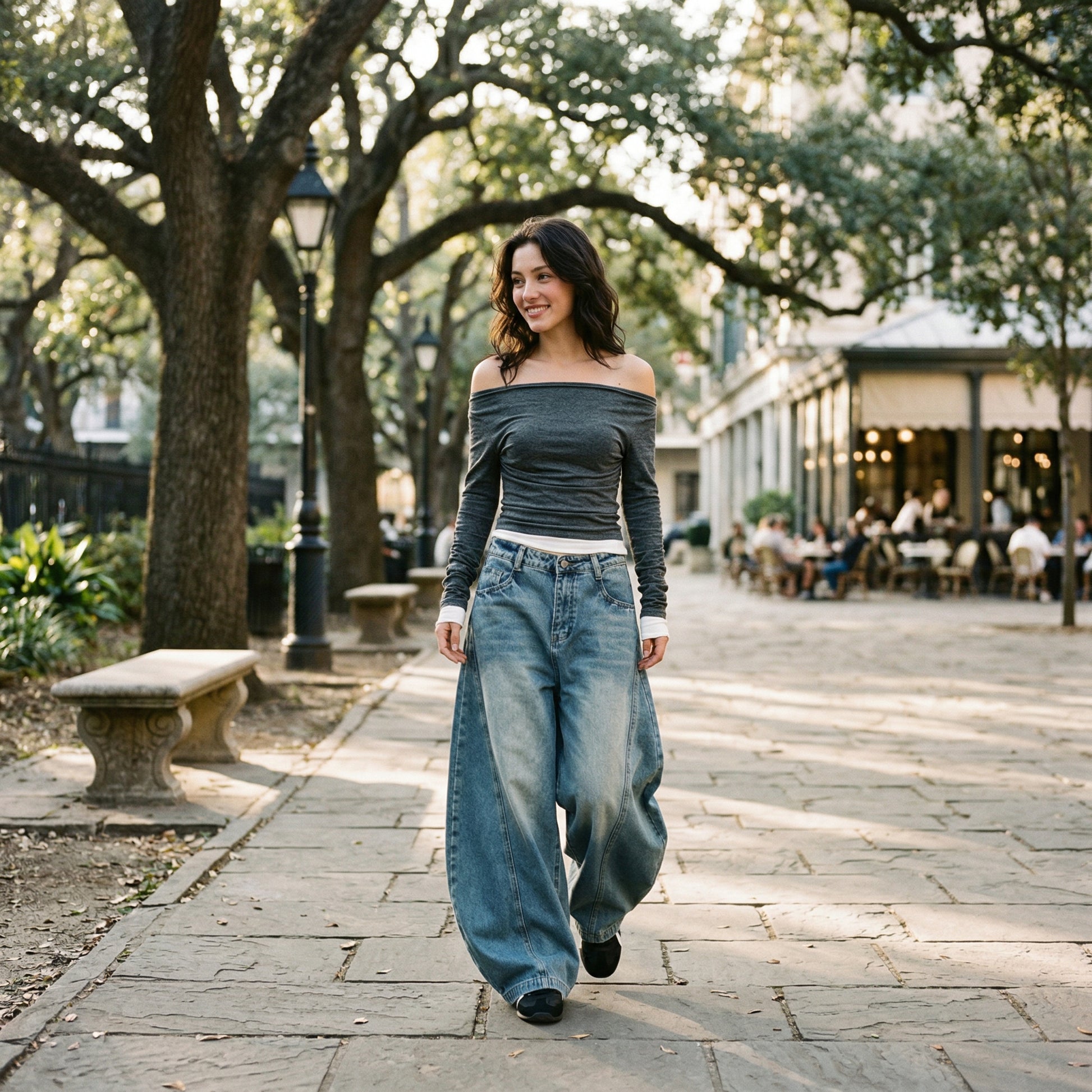 Vintage High Waisted Wide Leg Jeans for Women