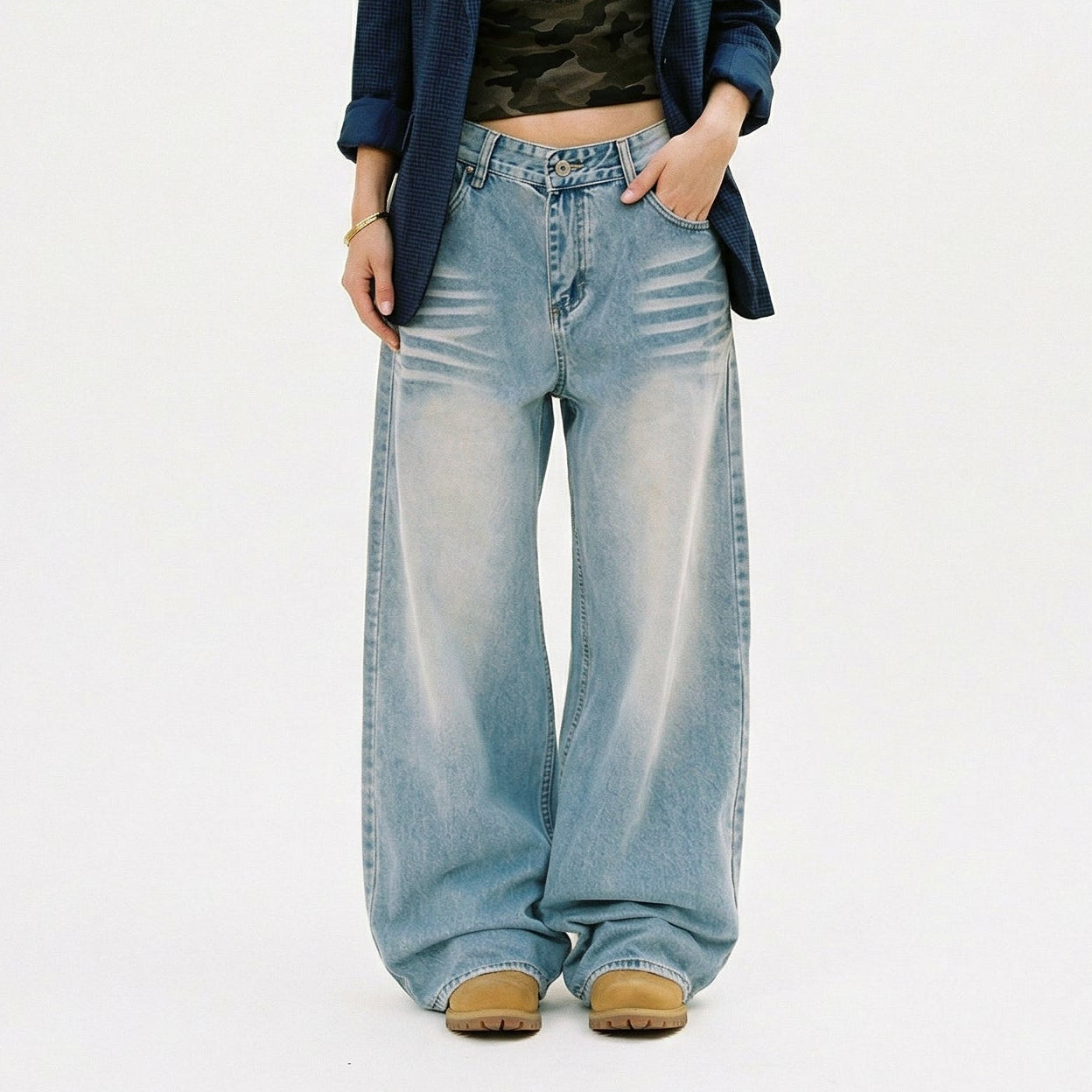 Vintage Wide Leg Pants Women
